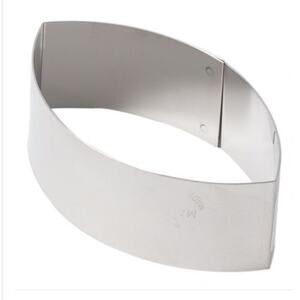 MATFER BOURGEAT Pro Stainless Steel Pointed Oval Tart Food Rings Set of 4 NWT